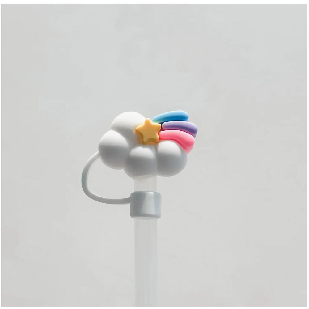 Brighten Your Beverage with Rainbow Clouds Straw Covers